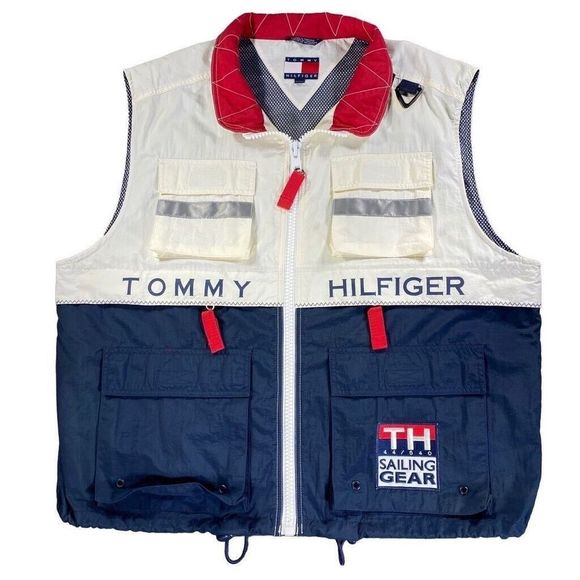Tommy Hilfiger Other - Vintage Tommy Hilfiger Sailing Gear Vest Mens XL Reflective 90s Windbreaker
